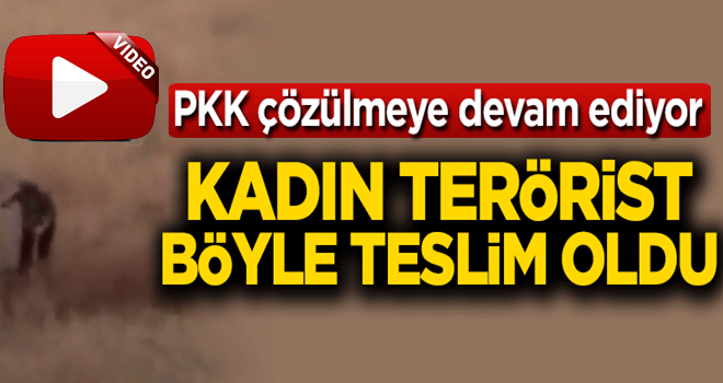 Şırnak'ta kadın terörist böyle teslim oldu