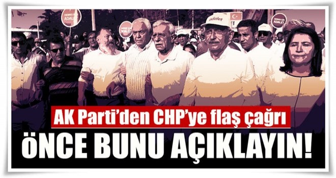 AK Parti'den CHP'ye flaş çağrı