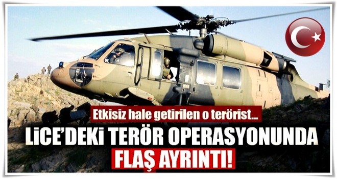 Son Dakika! Lice'deki terör operasyonunda flaş ayrıntı