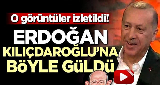 O görüntüler izletildi! Cumhurbaşkanı Erdoğan Kılıçdaroğlu'na böyle güldü