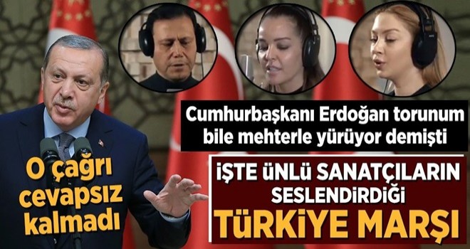 Ünlü sanatçılardan Türkiye Marşı