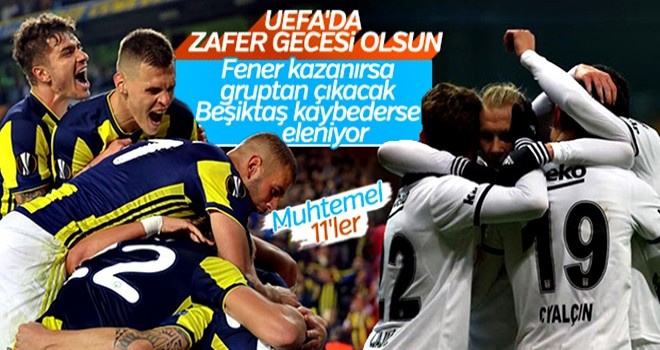 Fenerbahçe ve Beşiktaş'ın muhtemel 11'leri