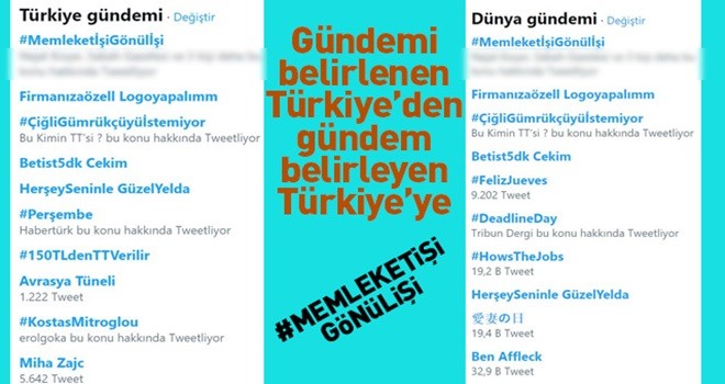 #MemleketİşiGönülİşi dünyanın gündeminde!