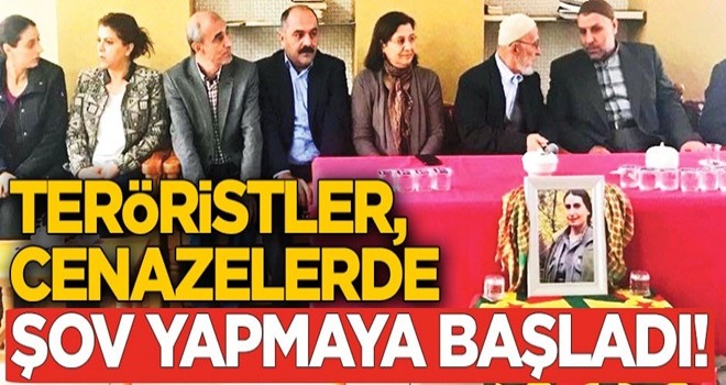 Teröristler, cenazelerde şov yapmaya başladı!