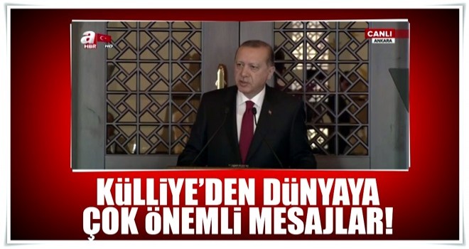 Cumhurbaşkanı Erdoğan Külliye'de konuşuyor - CANLI