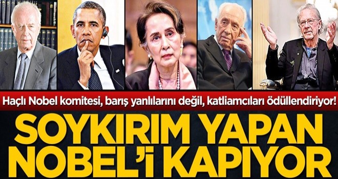 Soykırım yapan Nobel’i kapıyor