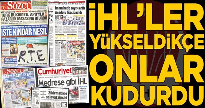 İmam hatipler yükseldi onlar kudurdu