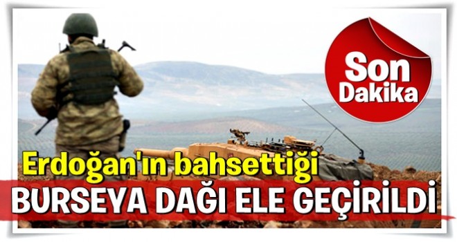 Erdoğan'ın bahsettiği dağ ele geçirildi!