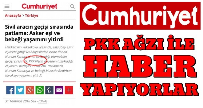 Cumhuriyet'in PKK hassasiyeti !