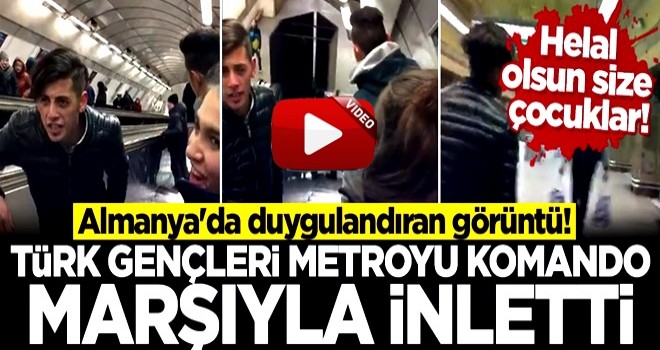 Almanya'da duygulandıran görüntü! Türk gençleri metroyu böyle inletti