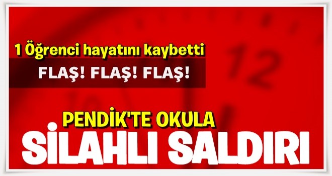 Pendik'te okulda silahlı saldırı