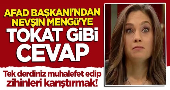 AFAD Başkanı Mehmet Güllüoğlu'ndan Nevşin Mengü'ye tokat gibi cevap