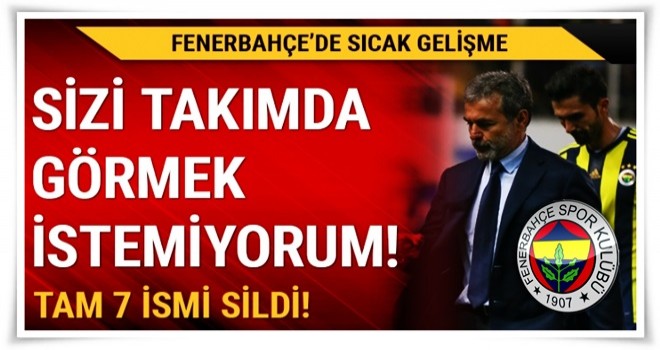 Aykut Kocaman takımdan gönderilecek futbolcuları netleştirdi