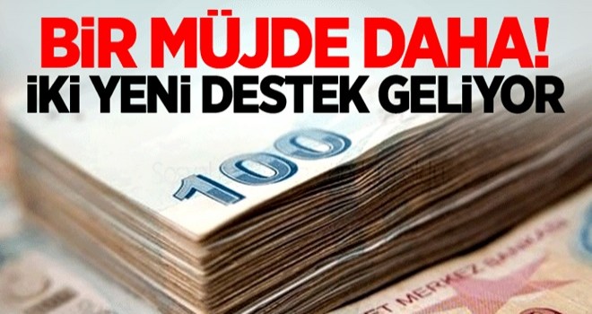 Bir müjde daha! İki yeni destek geliyor