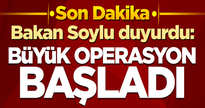 Bakan Soylu duyurdu! Büyük operasyon başladı