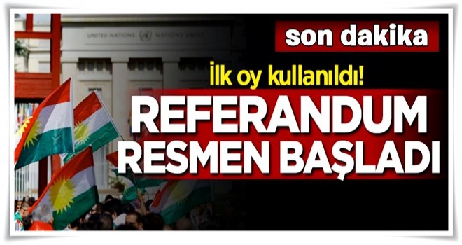 İlk oy kullanıldı! Referandum resmen başladı