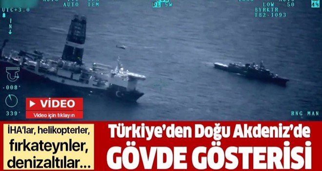 Türk donanması Doğu Akdeniz’de.