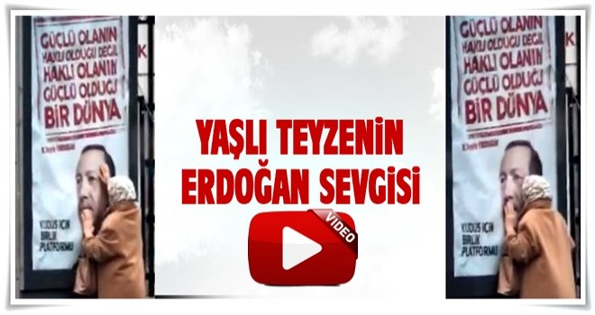 Yaşlı teyzenin Erdoğan sevgisi