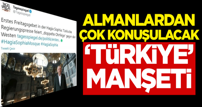 Almanlardan çok konuşulacak 'Türkiye' manşeti