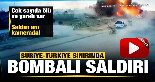 Azez'de sivillere YPG'li teröristlerden bombalı saldırı