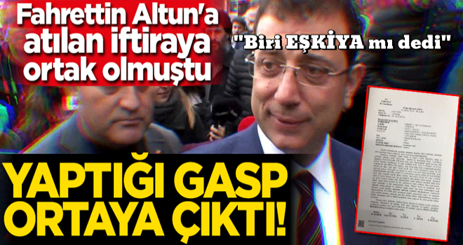 Fahrettin Altun'a iftiraya ortak olan ekrem yeşil alanları böyle gasp etmiş!