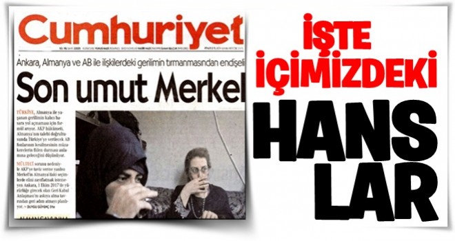 Cumhuriyet'in umudu Merkel !!