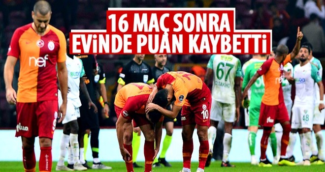 Galatasaray evinde puan kaybetti..