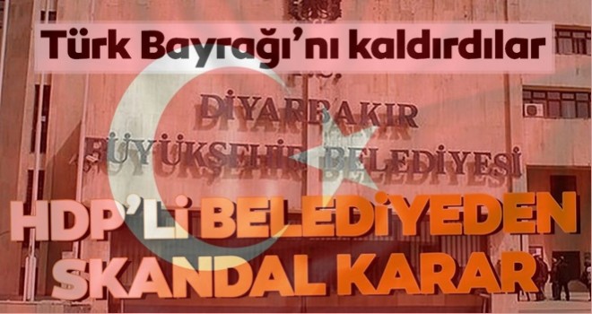 HDP'li belediyeden skandal! Türk Bayrağı logosunu kaldırdı.