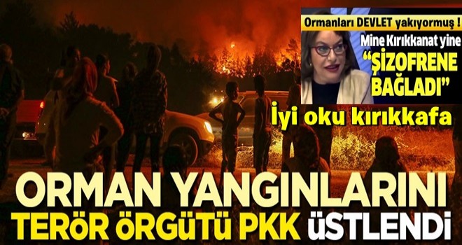 Orman yangınlarını terör örgütü PKK üstlendi