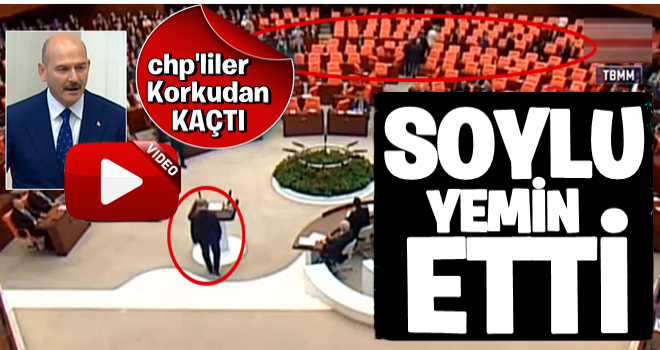 Süleyman Soylu yemin etti, CHP'liler korkudan böyle kaçtı!