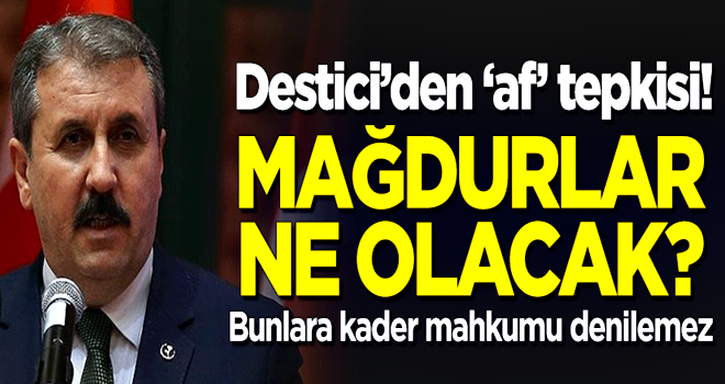 Destici'den 'af' tepkisi: Mağdurlar ne olacak?