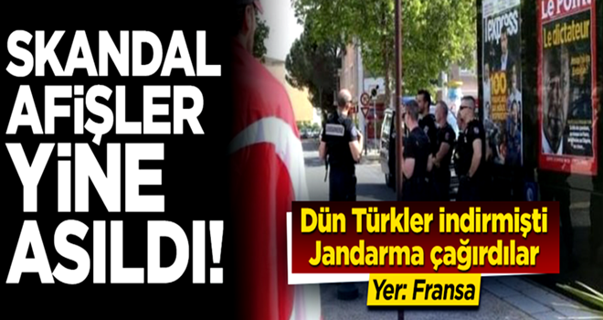 Fransa'da skandal afişler tekrar asıldı!