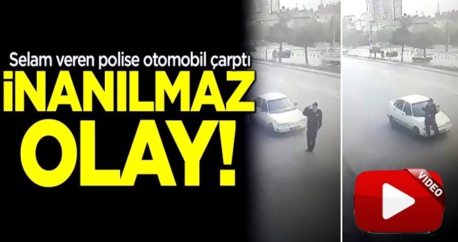 İnanılmaz olay! Vali'ye selam veren polise otomobil çarptı