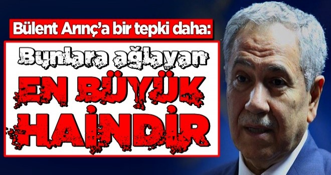 Bülent Arınç’a bir tepki daha: ''Bunlara ağlayan en büyük haindir''