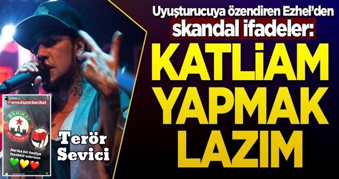 Uyuşturucuya özendiren Ezhel'den skandal ifadeler: Katliam yapmak istiyorum