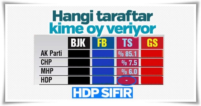 Hangi takımın taraftarı hangi siyasi partiye oy veriyor