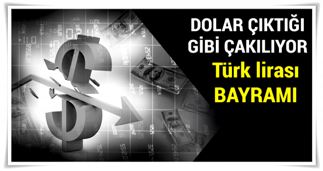 Dolar çıktığı gibi çakılıyor, Türk lirası bayramı!