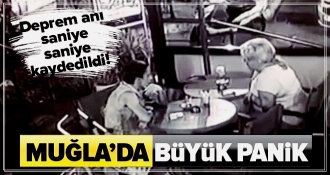 Muğla'da 5.2'lik deprem! O anlar böyle görüntülendi .