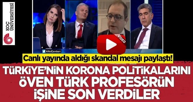 Prof Dr. Mehmet Çilingiroğlu canlı yayında aldığı mesajı paylaştı! Koç Üniversitesi işine son verdi