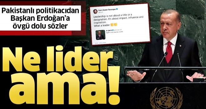 Başkan Erdoğan'ın konuşmasını böyle paylaştı: Ne lider ama!