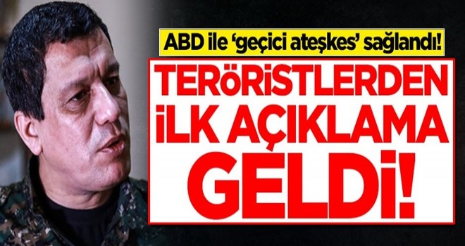 ABD ile 'geçici ateşkes' sağlandı! Terör örgütü elebaşı Mazlum Kobani'den ilk açıklama geldi