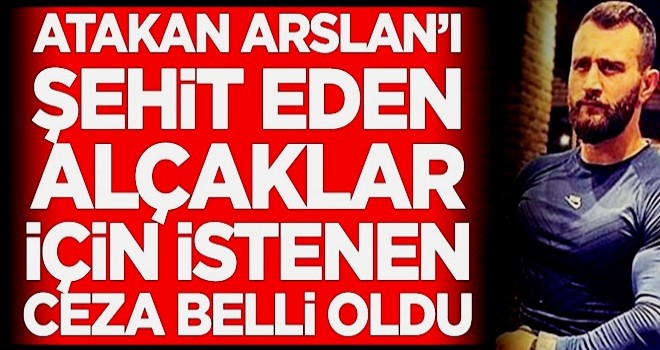 Atakan Arslan'ı şehit eden alçaklar için istenen ceza belli oldu