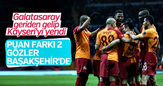 Galatasaray, Kayserispor'u 3 golle geçti