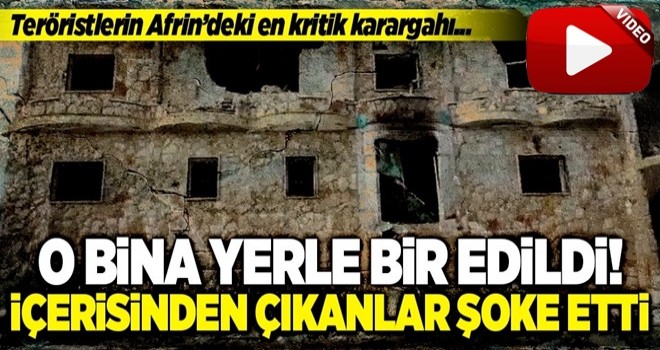 A Haber Afrin’de teröristlerin sözde asayiş binasını görüntüledi