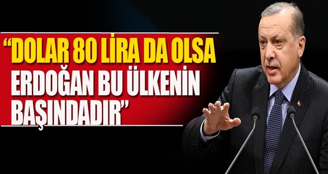 "Dolar seksen lira da olsa Erdoğan bu ülkenin başındadır"