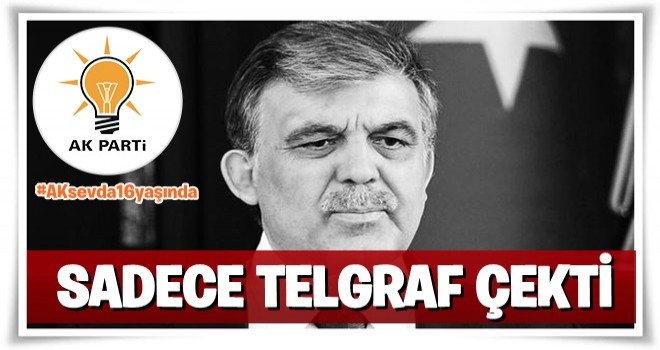 Abdullah Gül'ün telgrafı okundu