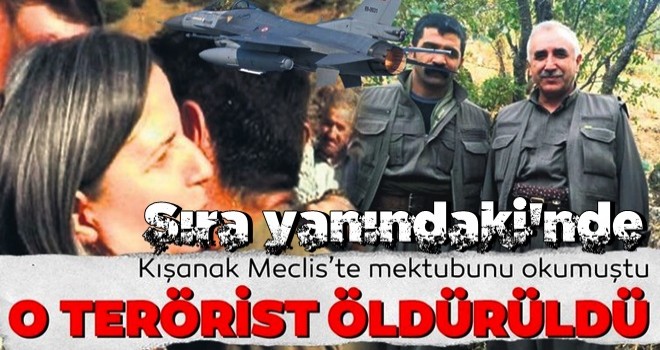 Gültan Kışanak’ın Meclis’te mektubunu okuduğu o terörist öldürüldü