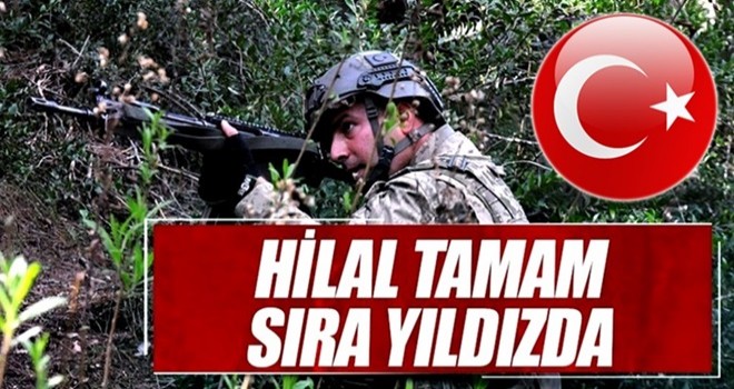 Hilal tamam sıra yıldızda