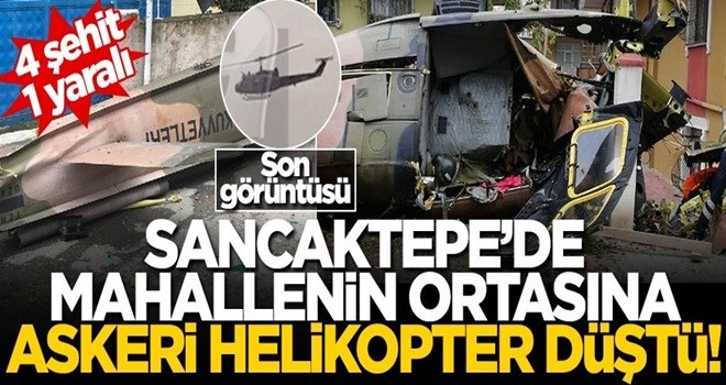 İstanbul'da askeri helikopter düştü