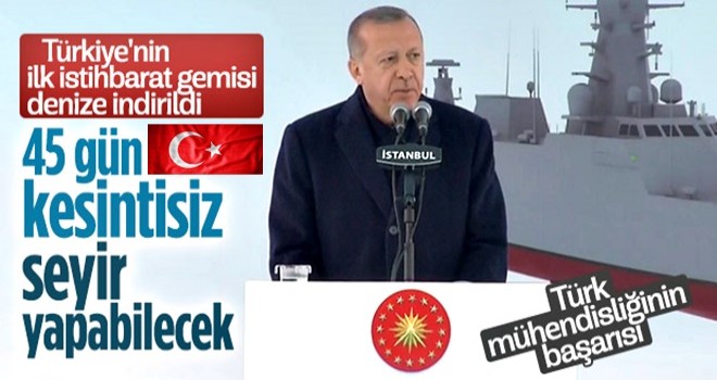 Cumhurbaşkanı, Ufuk Korveti Denize İndirme Töreni'nde